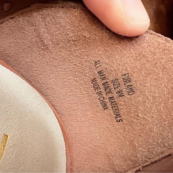 Women’s Madeline Girl Carmel Brown Strap Sandals Heels Perforated Zip Boho Sz 8 - Picture 6 of 7